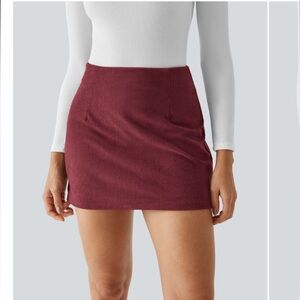 Halara 2in1 corduroy mini skirt